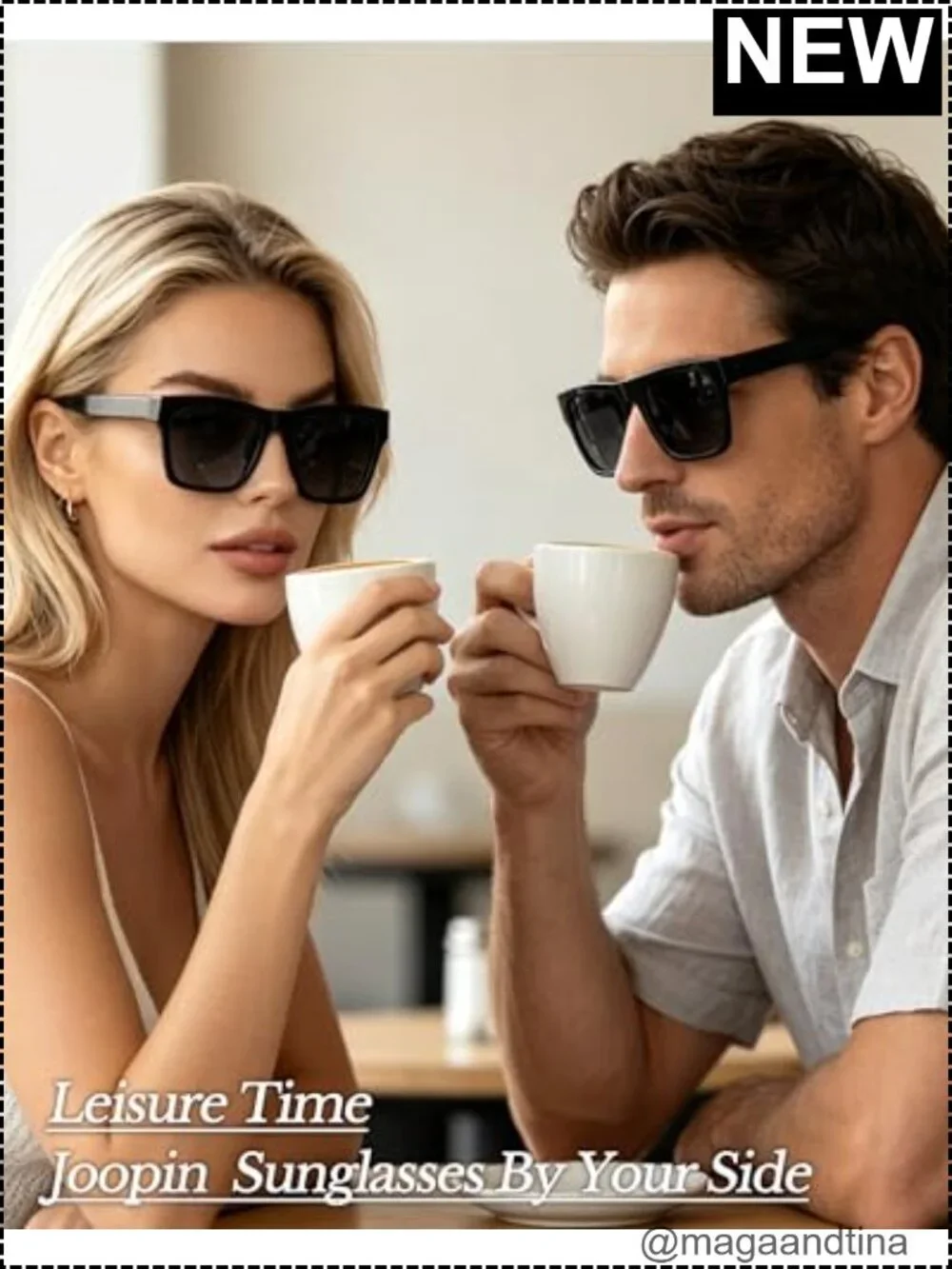 Oversized Acetate Square Sunglasses Polarized UV Protection